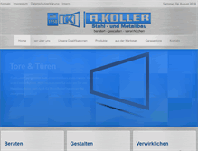 Tablet Screenshot of metallbau-koller.de